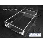 Acrylic shelf  tray  - 155mm W x 320mm D x 45mm H